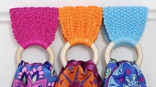 LOOM Knit Kitchen Towel Topper Holder Rings Pattern | Loomahat