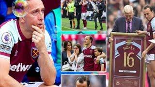 Mark Noble in tears as West Ham fans pay emotional tribute to midfielder in final home game