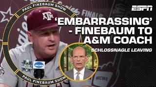 Finebaum RIPS Schlossnagle's presser before taking Texas job ️ 'EMBARRASSING!' | Paul Finebaum Show