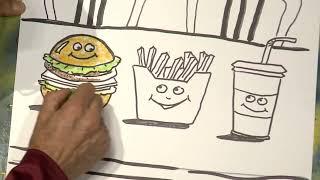 #Multiknik We Are Drawing️Burger and Fries️ N495