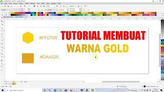 TUTORIAL MEMBUAT WARNA EMAS/GOLD. BELAJAR COREL DRAW X7