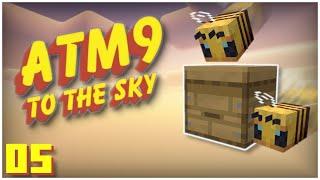 Minecraft ATM9: To The Sky - Ep 5 - Beginning Productive Bees!