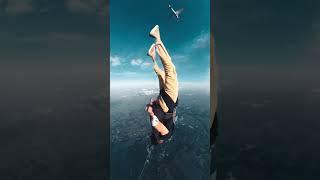 Crazy skydiver backflips from plane   #shorts