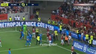 ASI FUE LA PELEA DE PAYET CONTRA LOS HINCHAS DEL NIZA - NIZA VS MARSELLA 2021