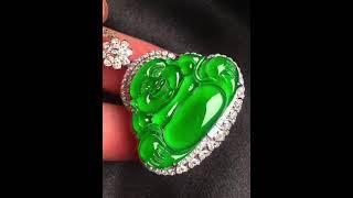 顶级阳绿妥妥的收藏传家宝#翡翠直播 #翡翠成品 #缅甸翡翠 #jade