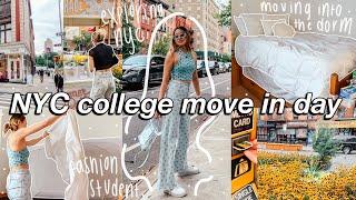 NYC COLLEGE MOVE IN DAY VLOG 2021 *fashion business student 2021*