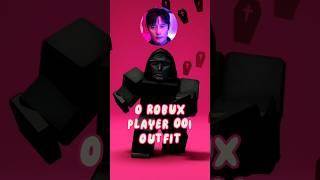 0 ROBUX PLAYER 001 OUTFIT! #roblox #youtubeshorts #squidgame #shorts
