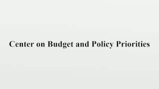 Center on Budget and Policy Priorities