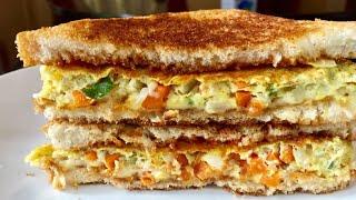Mayonnaise ഇല്ല്യാതെ ബ്രെഡും മുട്ടയും വച്ച് കൊതിയൂറും Sandwich | No Mayo Egg Sandwich | Street Food