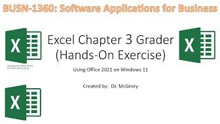 Excel Chapter 3 Grader Hands-on Exercise