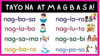 Pagsasanay Bumasa ng TATLONG PANTIG Part 4 /  Hakbang sa Pagbasa / Preschool & Grade One