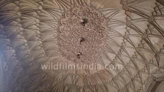 Marble cenotaph and beautiful ceilings inside Safdarjung Tomb