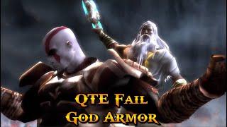 Kratos wears God Armor to Fail QTE in Zeus GoW 2