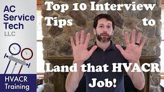 Top 10 Interview Tips to Land that HVACR Job!