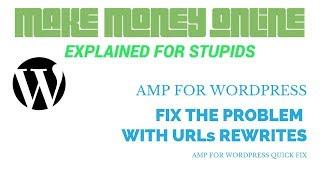 Fix The URL Rewriting Problem With The Plugin Amp For Wordpress | Changing Endpoint