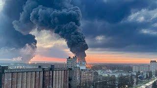 Brjansk: Großbrand in russischem Öldepot
