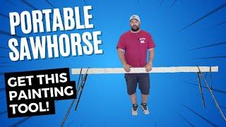 Professional Painter shows how to use a portable sawhorse (the most underrated painting tool)