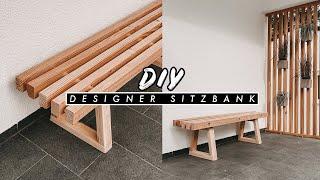 DIY Bank aus Holz selber bauen - einfache und günstige outdoor Sitzbank für Garten und Terrasse