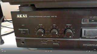 Ремонт усилителя AKAI AM 16. Тестируем с виниловым проигрывателем.