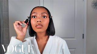 Mikaria Janae’s Glowy Peachy No Makeup, Makeup Glam | Beauty Secrets | Vogue