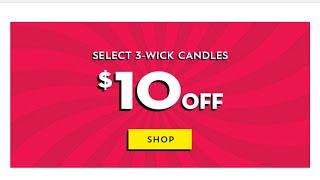 BATH & BODY WORKS $10.00 OFF 3 WICK CANDLES + EASTER CANDLES + More NEW NEW