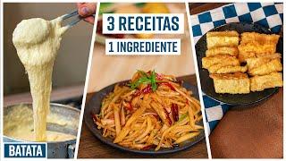 BATATA NA FRANÇA, CHINA E JAPÃO | 3 RECEITAS 1 INGREDIENTE