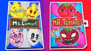 (공포게임) 미스 레몬 게임책 vs 미스터 토마토 게임책
