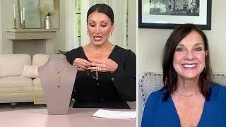 Affinity Gems Semi-Precious Pear Gemstone Pendant Necklace, SS on QVC