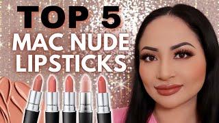 MY TOP 5 MAC NUDE LIPSTICKS!! SWATCHES + TRY ON | Kirsty Lo