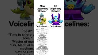 New vs Old Legendary brawler voicelines in brawl stars | #brawlstars #memes