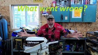1988 Johnson 15 hp (aka 9.9) big secret Part 1.5  why did it die on the water. Let's dig in and DIY