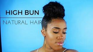 Sleek Edges | Natural Hair High Bun