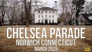 Chelsea Parade in Norwich, Connecticut - March 2025.