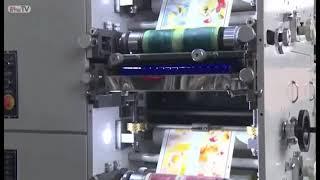 UV Flexo Label Printing Machine 310mm With Die Cutting Station