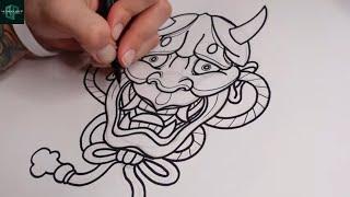 Hannya Mask  | How To Draw For Beginners