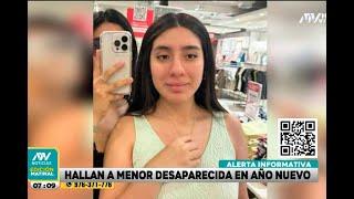 Hallan a menor desaparecida en Año Nuevo