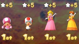 Mario Party 10 Haunted Trail - Toadette vs Toad vs Daisy vs Peach (Very Hard)