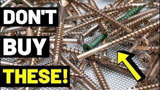6 TYPES OF SCREWS Every DIYer Needs To Have! (Plus Which Screws NOT TO BUY!)