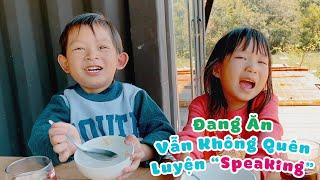 Đang ăn mà vẫn không luyện "Speaking" cùng Mio và Sunny | Gia đình Lý Hải Minh Hà