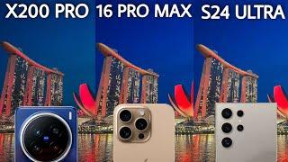 Vivo X200 Pro VS iPhone 16 Pro Max VS Samsung Galaxy S24 Ultra Camera Test