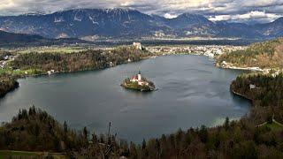 Toller Aussichtspunkt zum Bledsee in Slowenien