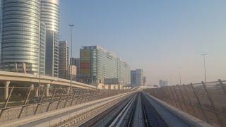 Dubai metro scenic ride: DMCC Metro Station to UAE Exchange Metro Station - Red Line Route