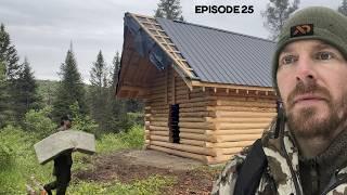 Log Cabin Build on Off-Grid Homestead |EP25| Insulation + Floor