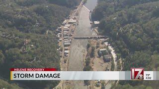 Helene storm damage across Chimney Rock