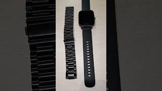 Black Metal Watch Band for Amazfit BIP U, 20mm #shorts #lifereviewed #amazfit