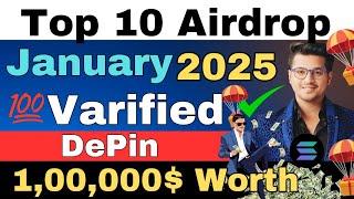 Top 10 Airdrop 2025 | Best Crypto Airdrop 2025 | Crypto Airdrop For January | Best 10 Airdrop