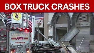 Truck strikes NYC structure, causing collapse | LiveNOW from FOX