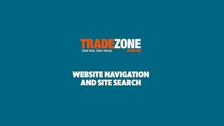 Tradezone Website Navigation and Search