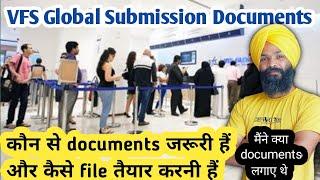 Important Documents for VFS Global submission for Europe Visa / step by step Set documents