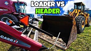 50,000lb Pay Loader VS. 45ft Combine Header?